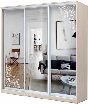 Шкаф-купе ХИТ 22-4-20-656 ОРНАМЕНТ в Тавде - tavda.mebel24.online | фото
