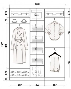 Шкаф-купе ХИТ 23-4-18-555 (420) в Тавде - tavda.mebel24.online | фото 2