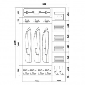 Шкаф-купе ХИТ 24-15-11 (620) в Тавде - tavda.mebel24.online | фото 3