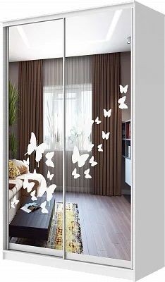 Шкаф-купе ХИТ 24-4-17-66 БАБОЧКИ в Тавде - tavda.mebel24.online | фото