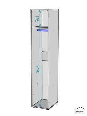 Шкаф Linnea MHR-1 2050х400х510 (Белый-М 11.1.2) в Тавде - tavda.mebel24.online | фото 3