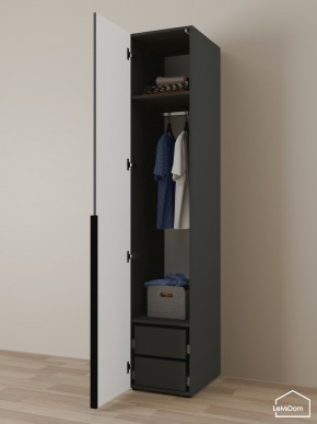 Шкаф Linnea MHR-1-3 2050х400х510 (Графит-М 11.1.25) в Тавде - tavda.mebel24.online | фото 5