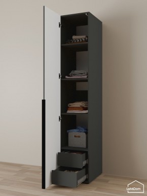 Шкаф Linnea MHR-1-4 2050х400х510 (Графит-М 11.1.25) в Тавде - tavda.mebel24.online | фото 6