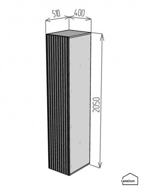 Шкаф Linnea MHR-1PO 2050х400х510 (Белый-М 11.1.1) в Тавде - tavda.mebel24.online | фото 2