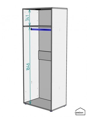 Шкаф Linnea MHR-2 2050х800х510 (Белый-М 11.1.1) в Тавде - tavda.mebel24.online | фото 3