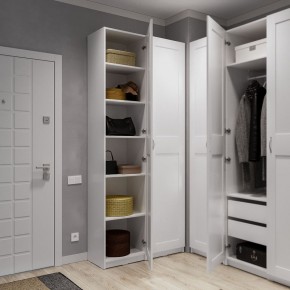 Шкаф МАКС однодверный узкий, цвет белый в Тавде - tavda.mebel24.online | фото 4