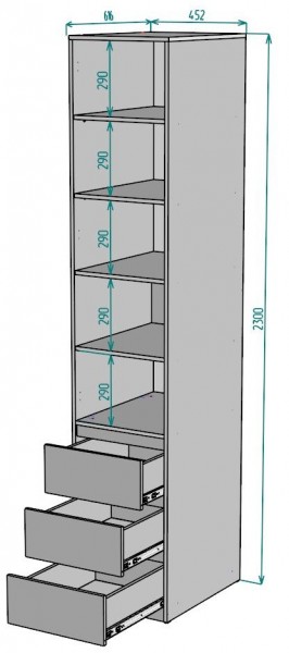 Шкаф Мальта H161 в Тавде - tavda.mebel24.online | фото 2