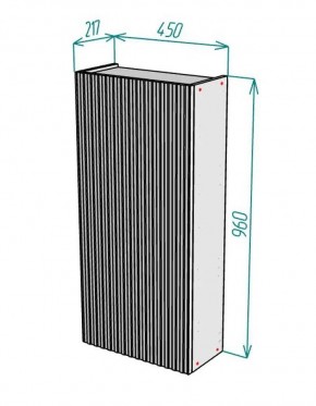 Шкаф навесной для ванной MH6-MA 450х960 (Белый-М 10.1.1) Белый глянец в Тавде - tavda.mebel24.online | фото 10