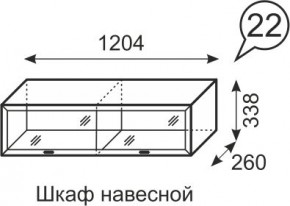 Шкаф навесной Венеция 22 бодега в Тавде - tavda.mebel24.online | фото 1