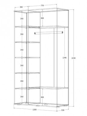 Шкаф Норден 1200 (Дуб Крафт золотой) в Тавде - tavda.mebel24.online | фото 3
