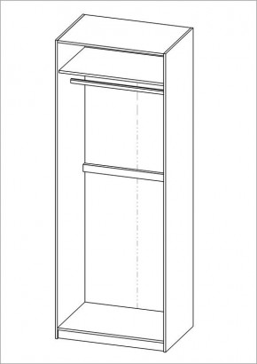 Шкаф ПЕГАС двухдверный, цвет Дуб Сонома в Тавде - tavda.mebel24.online | фото 3