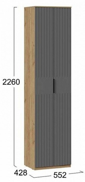 Шкаф платяной Хилтон Исп. 2 в Тавде - tavda.mebel24.online | фото 6