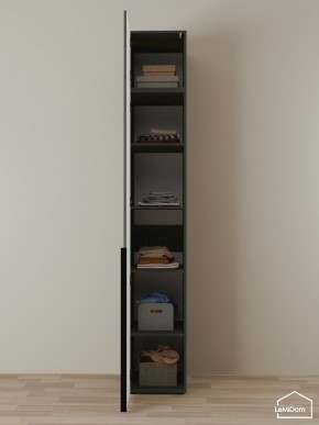 Шкаф с антресолью Linnea MHR-1A-2 2450х400х510 (Графит-М 11.1.25) в Тавде - tavda.mebel24.online | фото 4