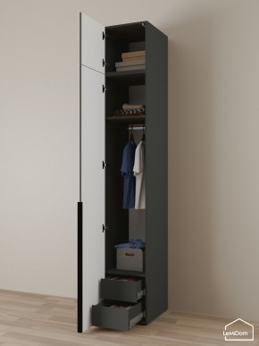 Шкаф с антресолью Linnea MHR-1A-3 2450х400х510 (Графит-М 11.1.25) в Тавде - tavda.mebel24.online | фото 5