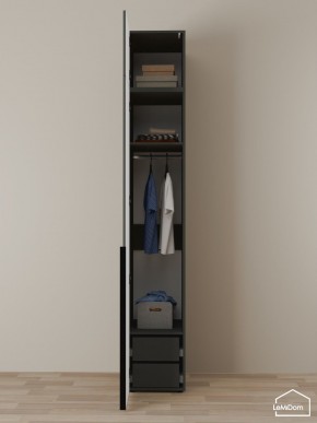 Шкаф с антресолью Linnea MHR-1A-3 2450х400х510 (Графит-М 11.1.25) в Тавде - tavda.mebel24.online | фото 6