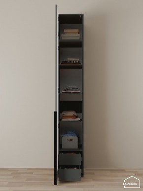 Шкаф с антресолью Linnea MHR-1A-4 2450х400х510 (Графит-М 11.1.25) в Тавде - tavda.mebel24.online | фото 4