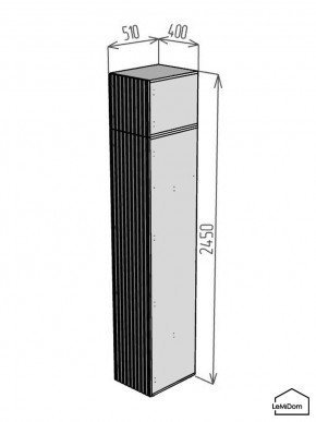 Шкаф с антресолью Linnea MHR-1POA-2 2450х400х510 (Белый-М 11.1.1) в Тавде - tavda.mebel24.online | фото 2