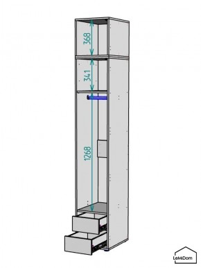 Шкаф с антресолью Linnea MHR-1POA-3 2450х400х510 (Белый-М 11.1.2) в Тавде - tavda.mebel24.online | фото 3