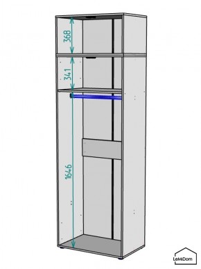 Шкаф с антресолью Linnea MHR-2A-1 2450х800х510 (ДВ-М 11.1.25) в Тавде - tavda.mebel24.online | фото 3