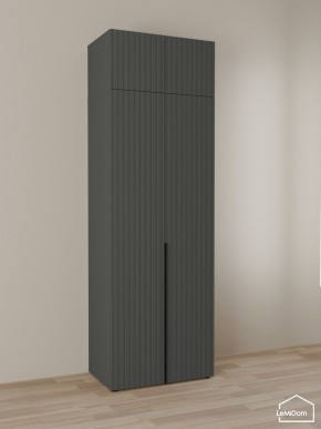 Шкаф с антресолью Linnea MHR-2A-3 2450х800х510 (Графит-М 11.1.25) в Тавде - tavda.mebel24.online | фото