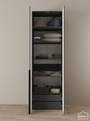 Шкаф с антресолью Linnea MHR-2A-3 2450х800х510 (Графит-М 11.1.25) в Тавде - tavda.mebel24.online | фото 5
