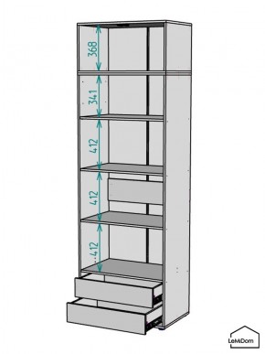 Шкаф с антресолью Linnea MHR-2POA-4 2450х800х510 (Белый-М 11.1.2) в Тавде - tavda.mebel24.online | фото 3