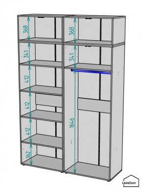 Шкаф с антресолью Linnea MHR-4POA-1 2450х1600х510 (Белый-М 11.1.1) в Тавде - tavda.mebel24.online | фото 3