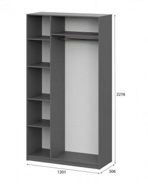 Шкаф ШК-5 (1200) Графит серый в Тавде - tavda.mebel24.online | фото 5