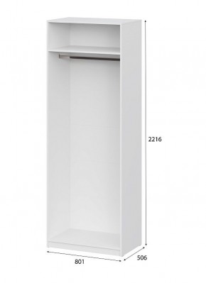 Шкаф ШК-5 (800) Белый текстурный в Тавде - tavda.mebel24.online | фото 5