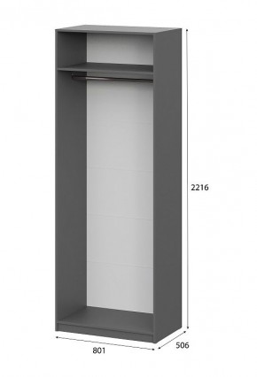 Шкаф ШК-5 (800) Графит серый в Тавде - tavda.mebel24.online | фото 5