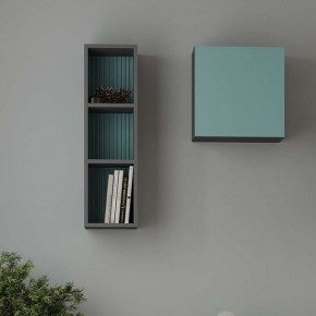 Шкаф Сириния навесной открытый серый графит/МДФ бриз в Тавде - tavda.mebel24.online | фото 2