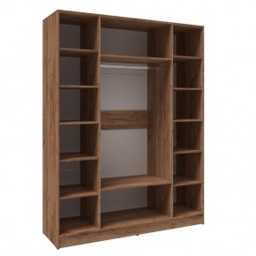 Шкаф Вегас 1600 Дуб крафт табачный/Дуб крафт белый в Тавде - tavda.mebel24.online | фото 2