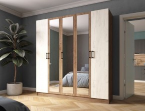 Шкаф Вегас 2000 Дуб крафт табачный/Дуб крафт белый в Тавде - tavda.mebel24.online | фото 1