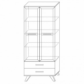 Шкаф-витрина 800 Вега Скандинавия в Тавде - tavda.mebel24.online | фото 2