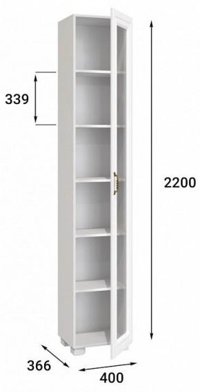 Шкаф-витрина Монблан МБ-22К со стеклом в Тавде - tavda.mebel24.online | фото 3