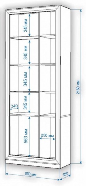 Шкаф-витрина Нобиле ШВтВ-ФСД-БЯН в Тавде - tavda.mebel24.online | фото 3