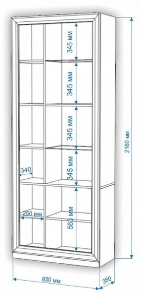 Шкаф-витрина Нобиле ШВтВ-ФСД-ФГК в Тавде - tavda.mebel24.online | фото 3