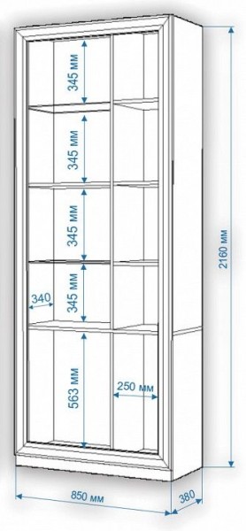 Шкаф-витрина Нобиле ШВтВ-ФСД-ФГК в Тавде - tavda.mebel24.online | фото 3