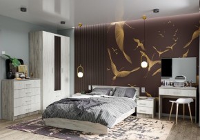 Спальня Гармония Дуб крафт серый/Дуб крафт белый в Тавде - tavda.mebel24.online | фото 1