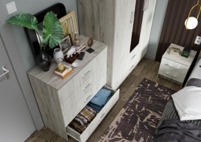 Спальня Гармония Дуб крафт серый/Дуб крафт белый в Тавде - tavda.mebel24.online | фото 9