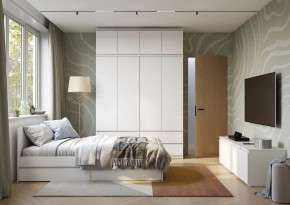 Спальня Симпл (белая) модульная в Тавде - tavda.mebel24.online | фото 49