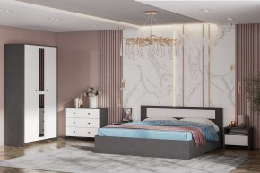 Спальный гарнитур Дольче (графит/белый) в Тавде - tavda.mebel24.online | фото