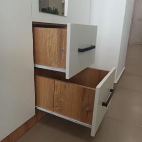 Спальный гарнитур Евро (модульный) Крафт/Белый в Тавде - tavda.mebel24.online | фото 29