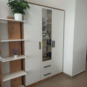 Спальный гарнитур Евро (модульный) Крафт/Белый в Тавде - tavda.mebel24.online | фото 33