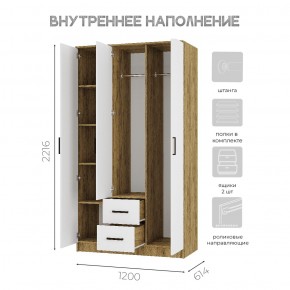 Спальный гарнитур Евро (модульный) Крафт/Белый в Тавде - tavda.mebel24.online | фото 34