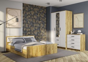 Спальный гарнитур Евро (модульный) Крафт/Белый в Тавде - tavda.mebel24.online | фото 7
