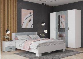 Спальный гарнитур NOVA (модульный) белый/бетон в Тавде - tavda.mebel24.online | фото