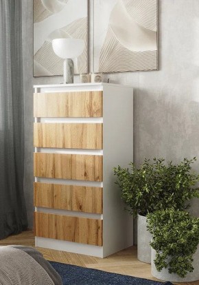Спальный гарнитур Парус (Белый/Дуб Вотан) модульный в Тавде - tavda.mebel24.online | фото 23