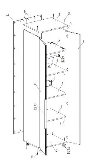 Спальный гарнитур "Лео" (модульный) в Тавде - tavda.mebel24.online | фото 11