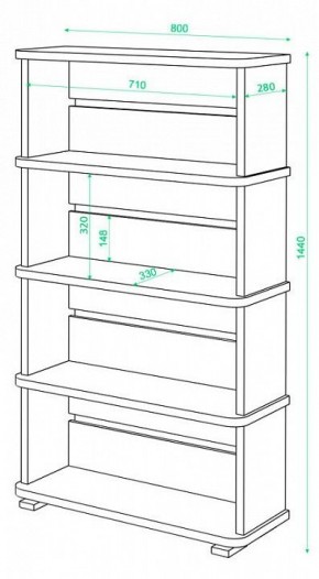 Стеллаж Б-25/4 в Тавде - tavda.mebel24.online | фото 2